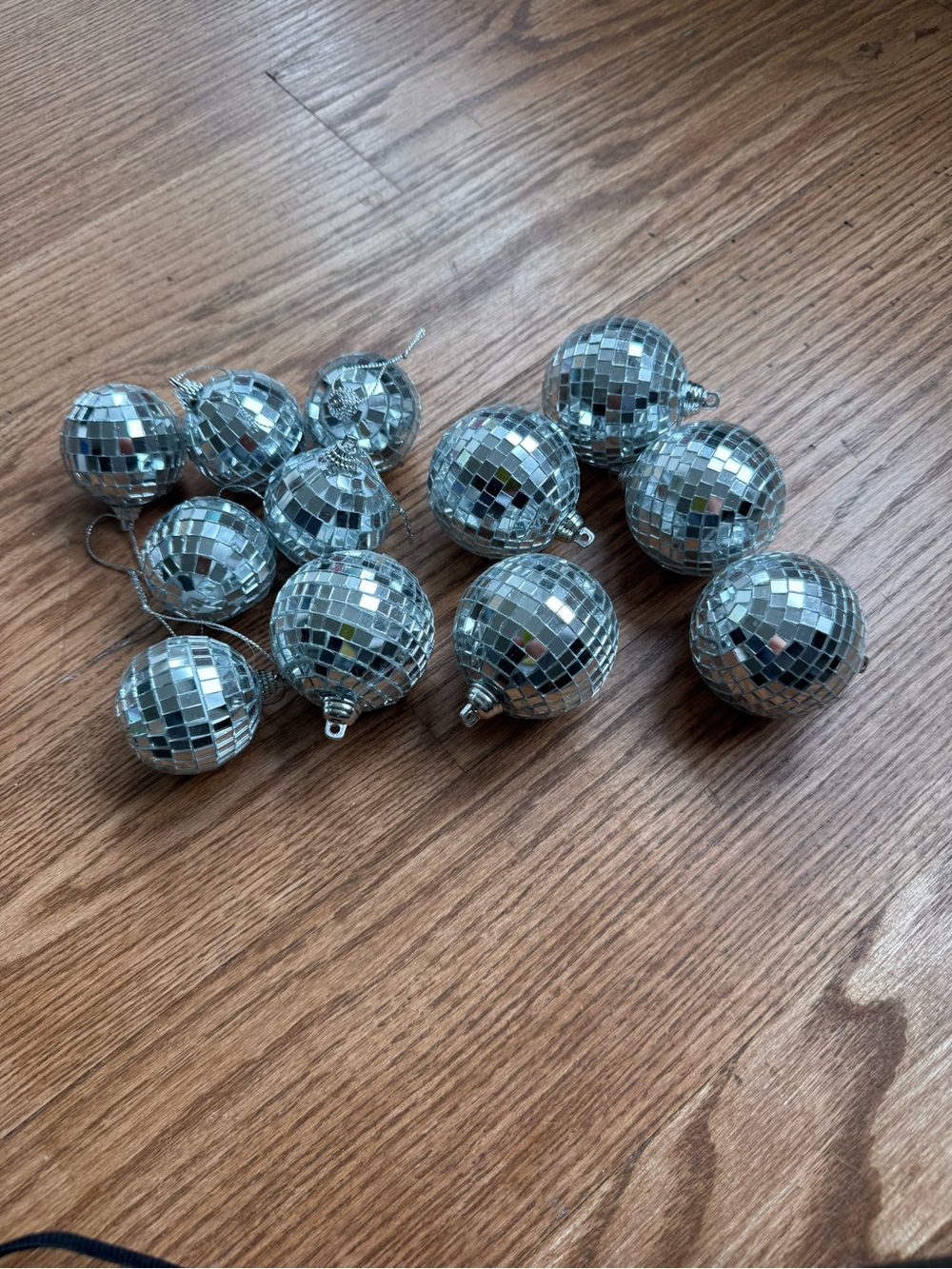 Set of 12 mini disco balls - 2 sizes - decor/ornaments/vase filler